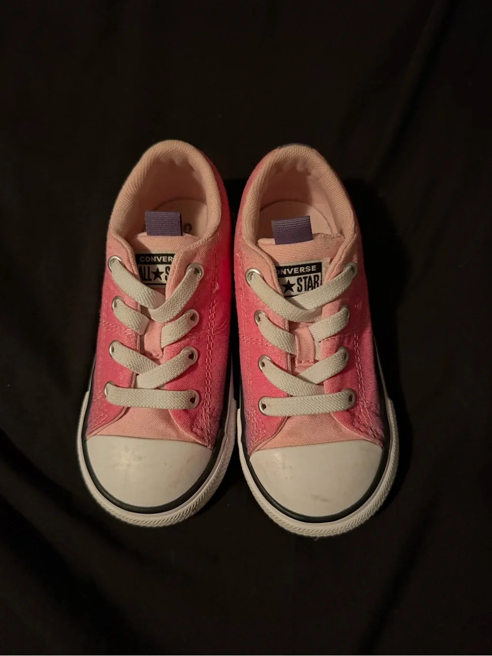 Converse Kids Pink Canvas Low-Top Sneakers